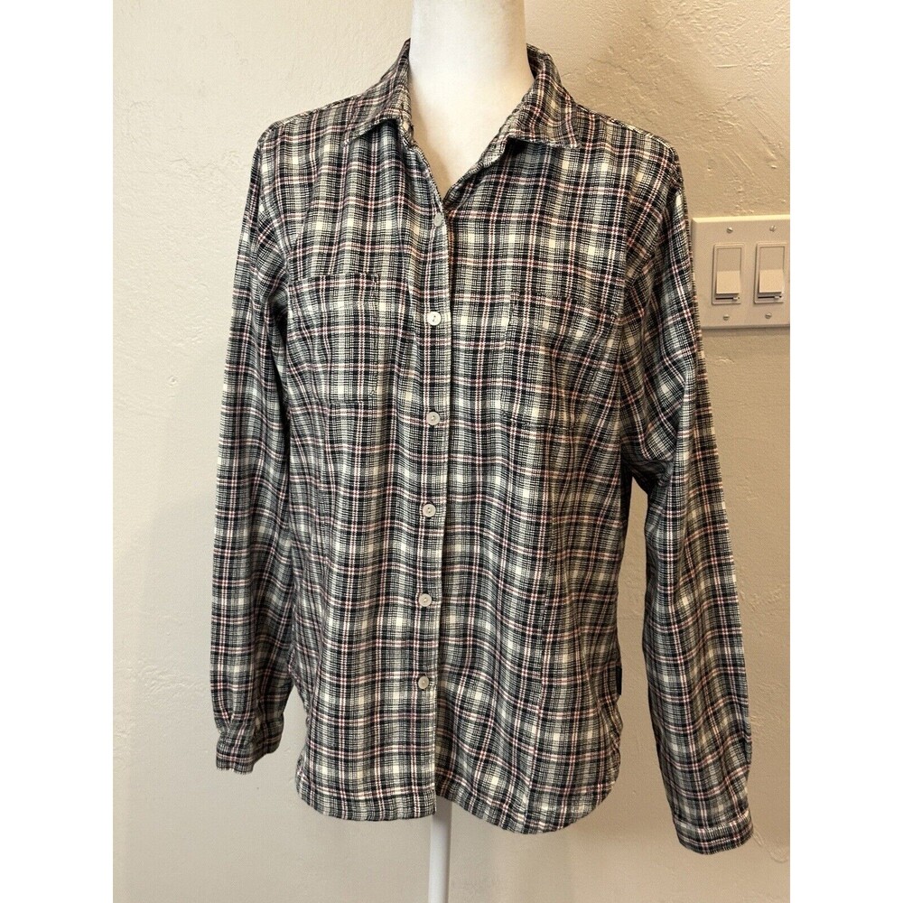 Woolrich Plaid Shirt Women Size Large AT3402e